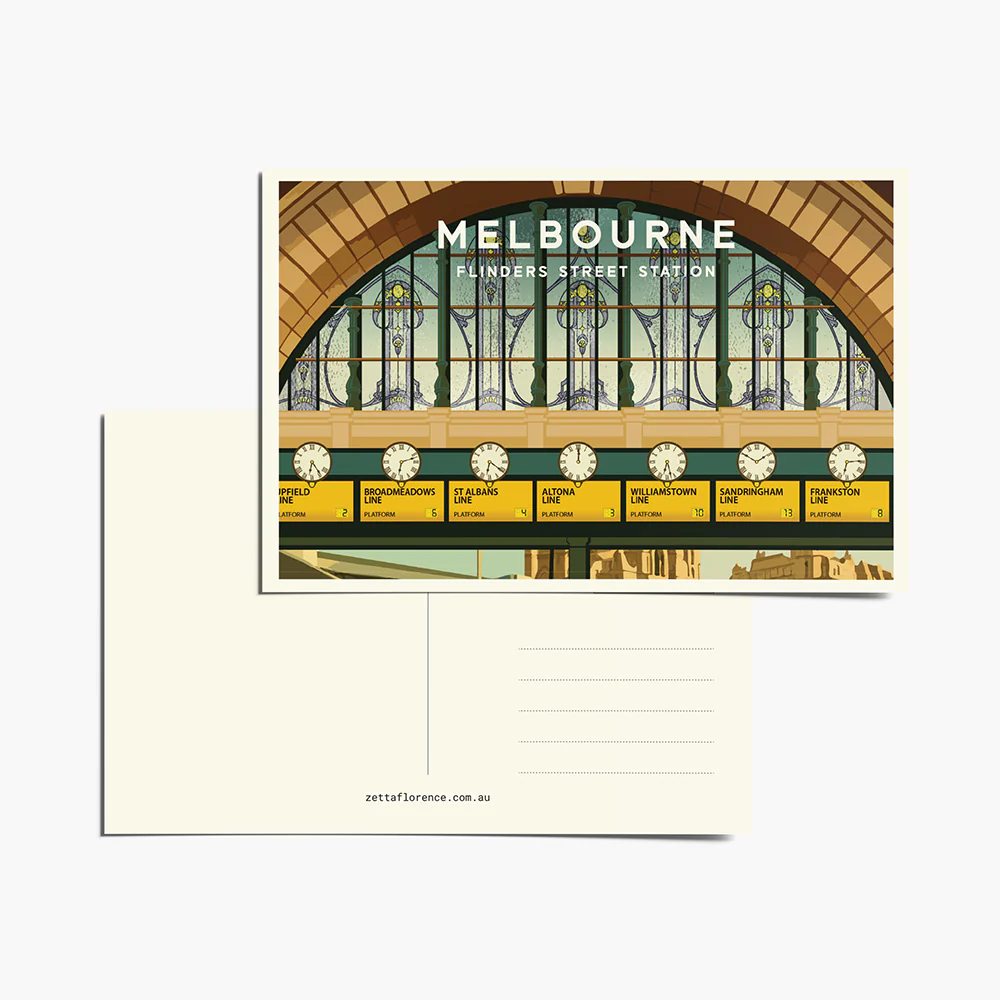 Postcard - Flinders Street Station Clocks - Image 2