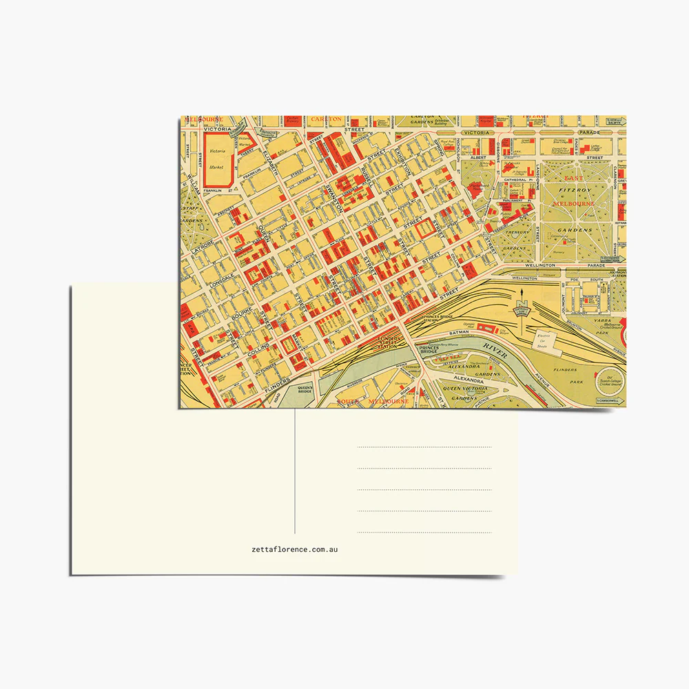 Postcard - Gregory's Map of Melbourne - Image 2