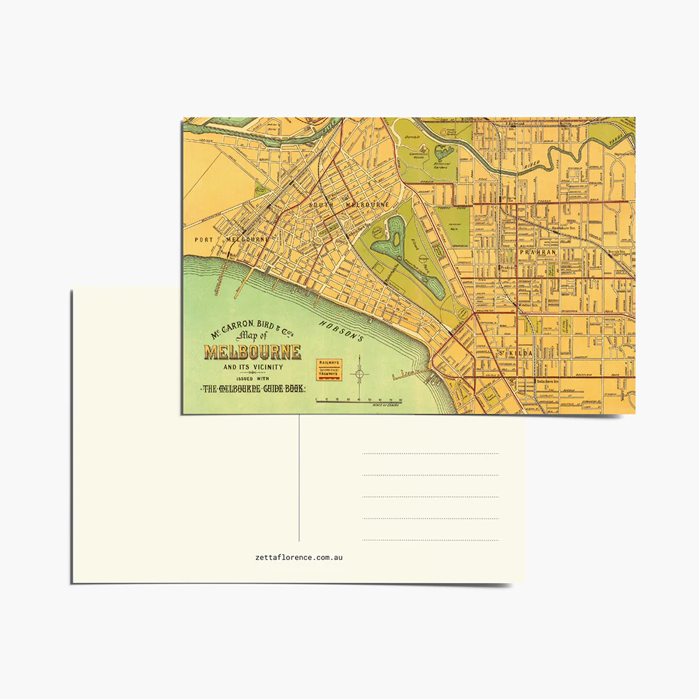 Postcard - Map of Melbourne - Image 2