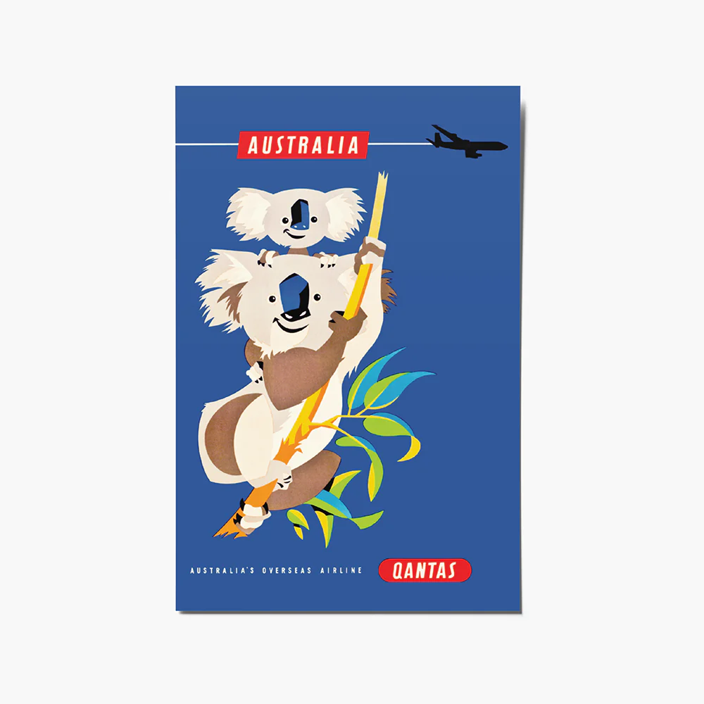 Postcard - Qantas Koalas