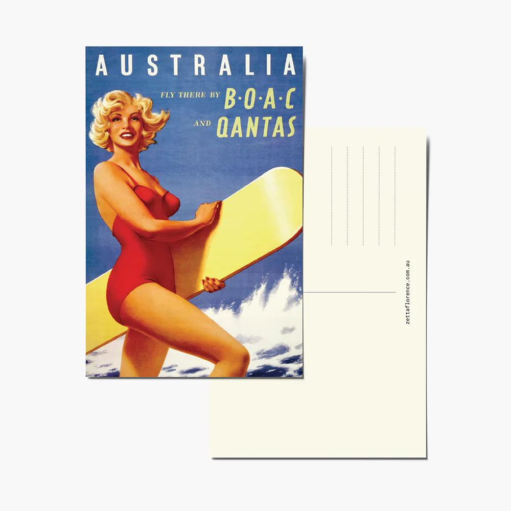 Postcard - Qantas Surf Girl - Image 2
