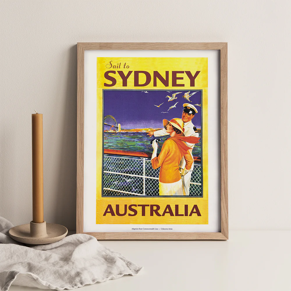Print - Sail to Sydney Woman with Captain