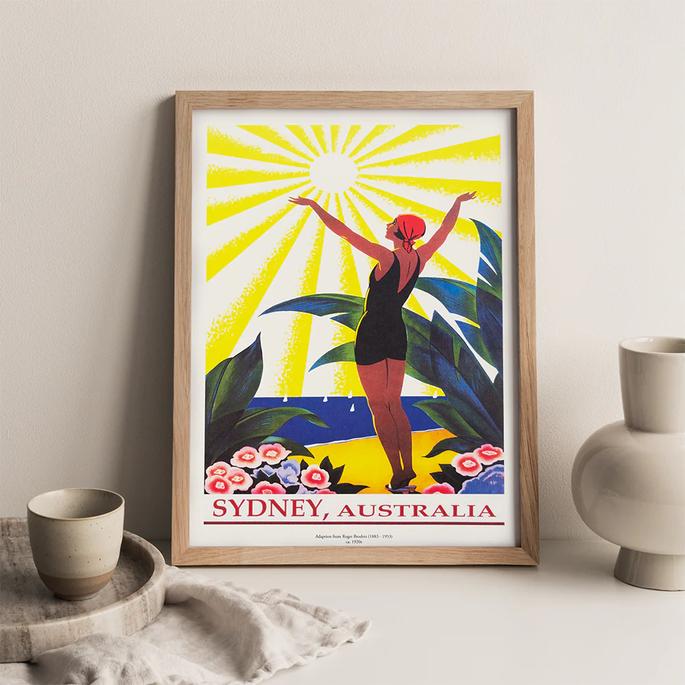 Print - Sydney, Lady with arms up to Sun